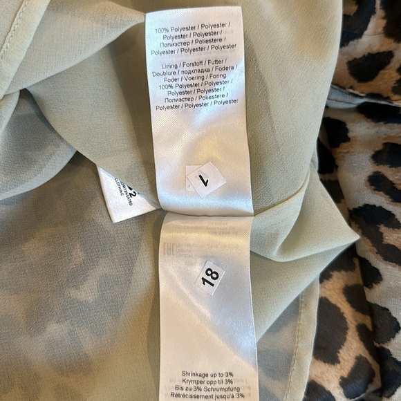 Ganni black/briwn/tan leopard long sleeve oversized dress size 2 - Picture 5 of 5